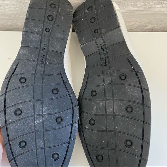 NEW Original White Hush Puppies Roadster Loafers Leather Mens 7.5M - Picture 4 of 4